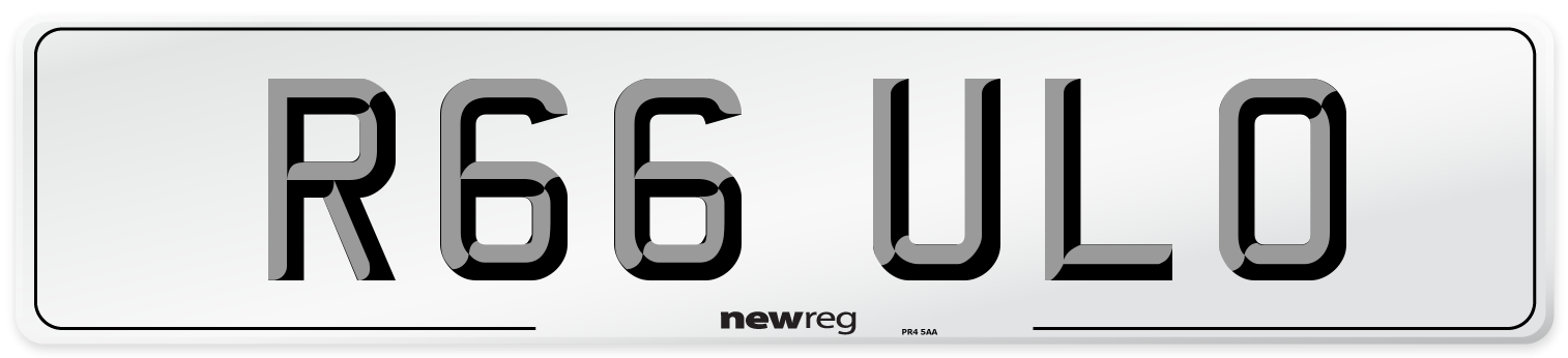 R66 ULO Number Plate from New Reg